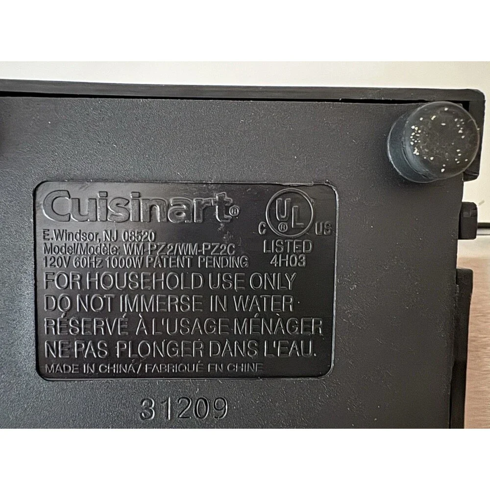 Cuisinart WM-PZ2 Pizzelle Waffle Maker Nonstick Temp Control 800W 2-Capacity New